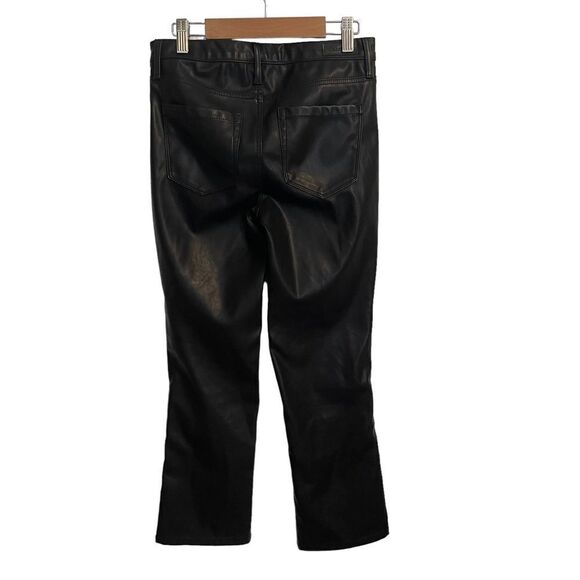 Blank NYC Varick Reade Classic Skinny Kick Boot Snap Crop Faux Leather Pants 25 - Picture 5 of 7
